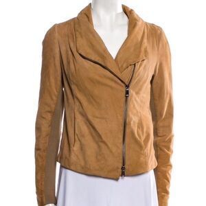 Vince Tan Leather Jacket